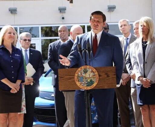 Governor Ron DeSantis Announces Plan for Expansion of Florida’s Electric Vehicle Infrastructure