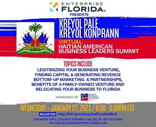 Enterprise Florida Announces Kreyol Pale, Kreyol Konprann Haitian American Business Leaders Summit